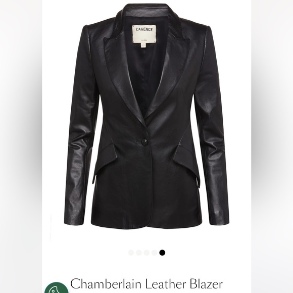 L’AGENCE leather Chamberlain Blazer size 8 - Picture 4 of 8